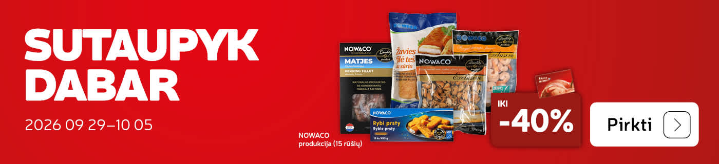 NOWACO produkcija (15 rūšių) iki -40%