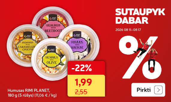 Humusas RIMI PLANET,  180 g (5 rūšys)