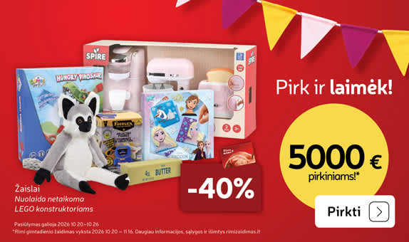 Žaislai  Nuolaida netaikoma   LEGO konstruktoriams -40%