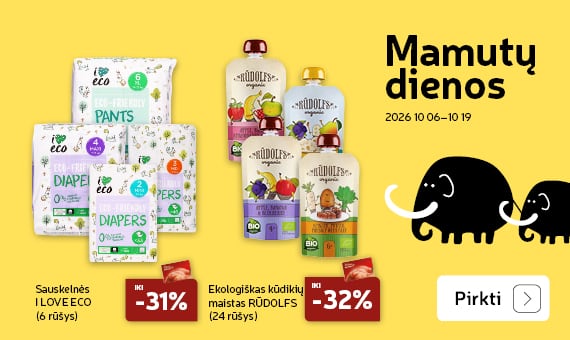 I LOVE ECO (6 rūšys) ir Ekologiškas kūdikių  maistas RŪDOLFS  (24 rūšys)