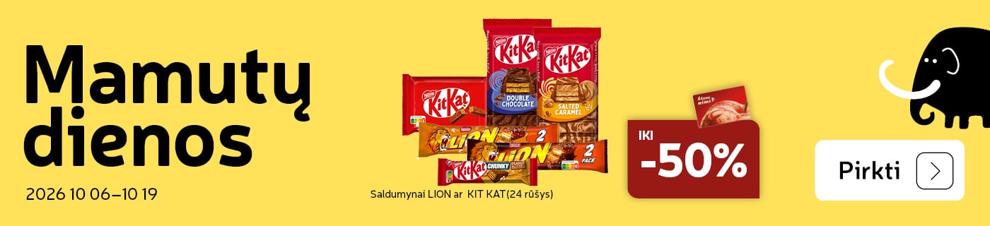 Saldumynai LION   ar KIT KAT (24 rūšys)