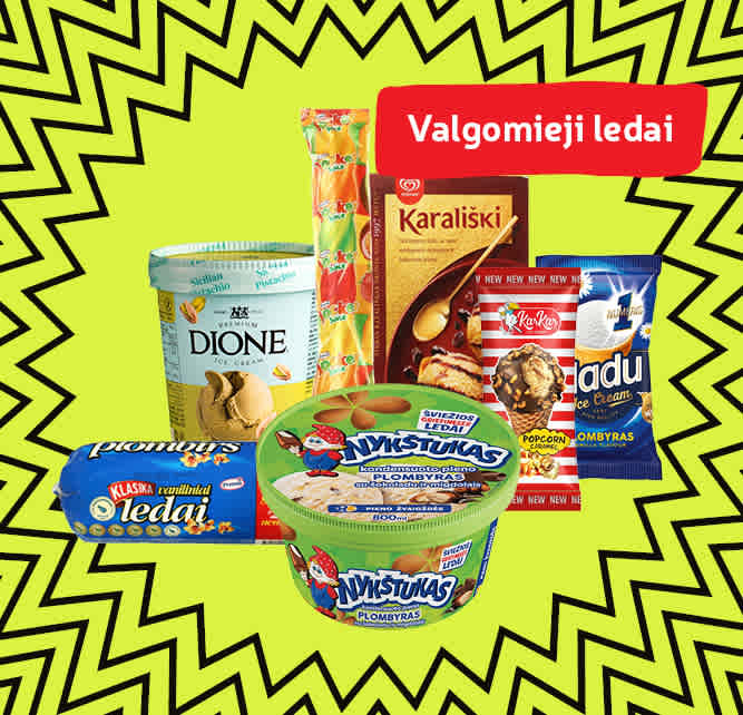 Valgomieji ledai -40 %