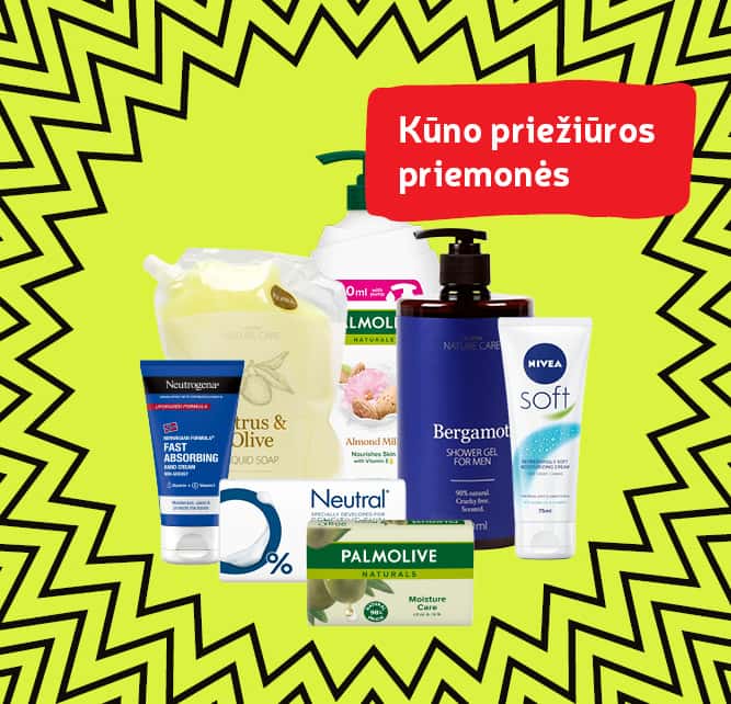 Kūno priežiūros priemonės -40 %