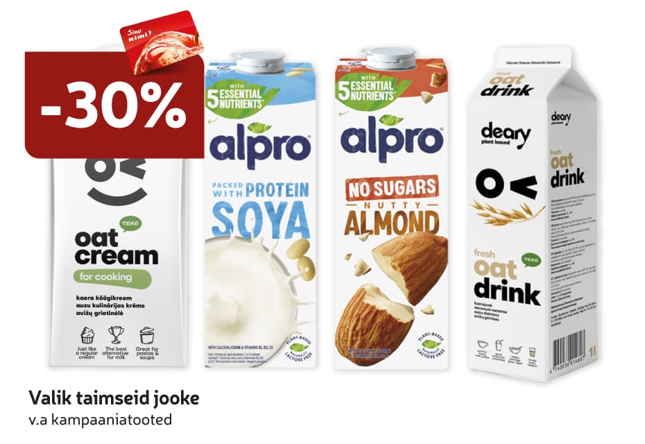 E-smaspäeva pakkumised - Taimsed joogid