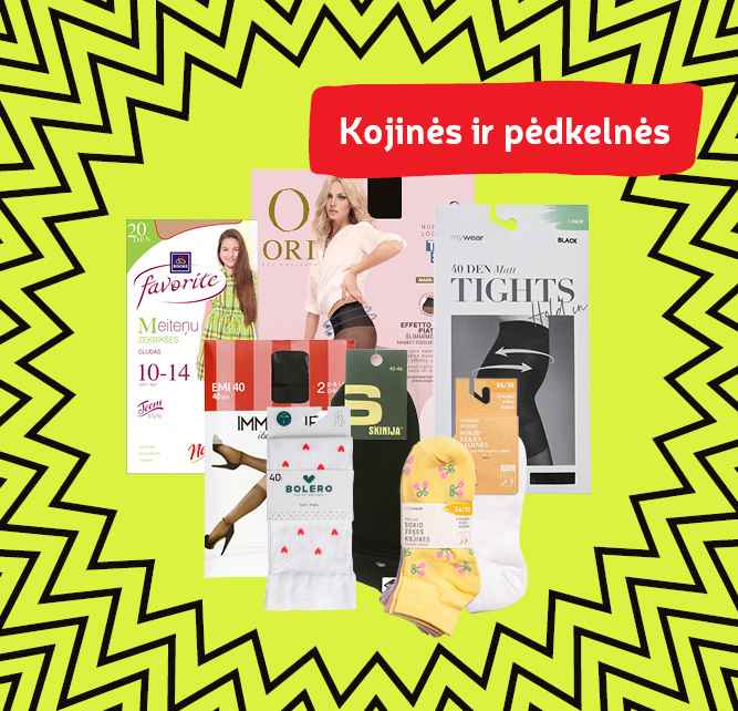 Kojinės ir pėdkelnės -50 %