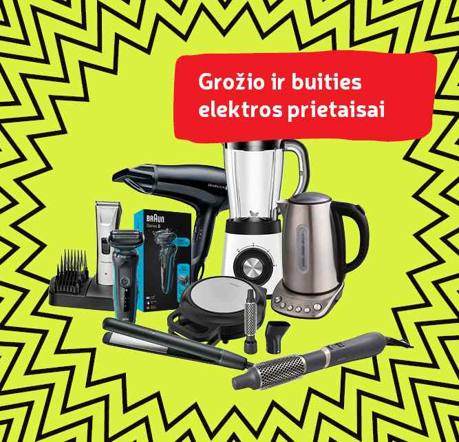 Grožio ir buities elektros prietaisai -40 %