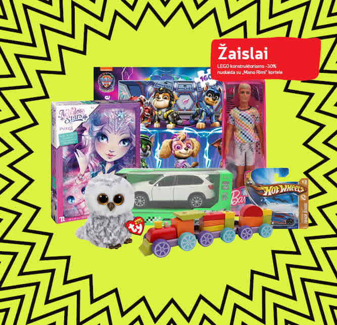 Žaislai -50 %