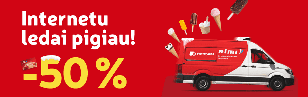 Valgomiesiems ledams -50 % nuolaida