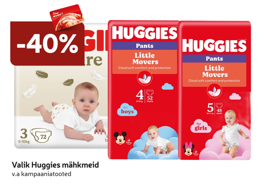 E-smaspäeva pakkumised - Huggies mähkmed