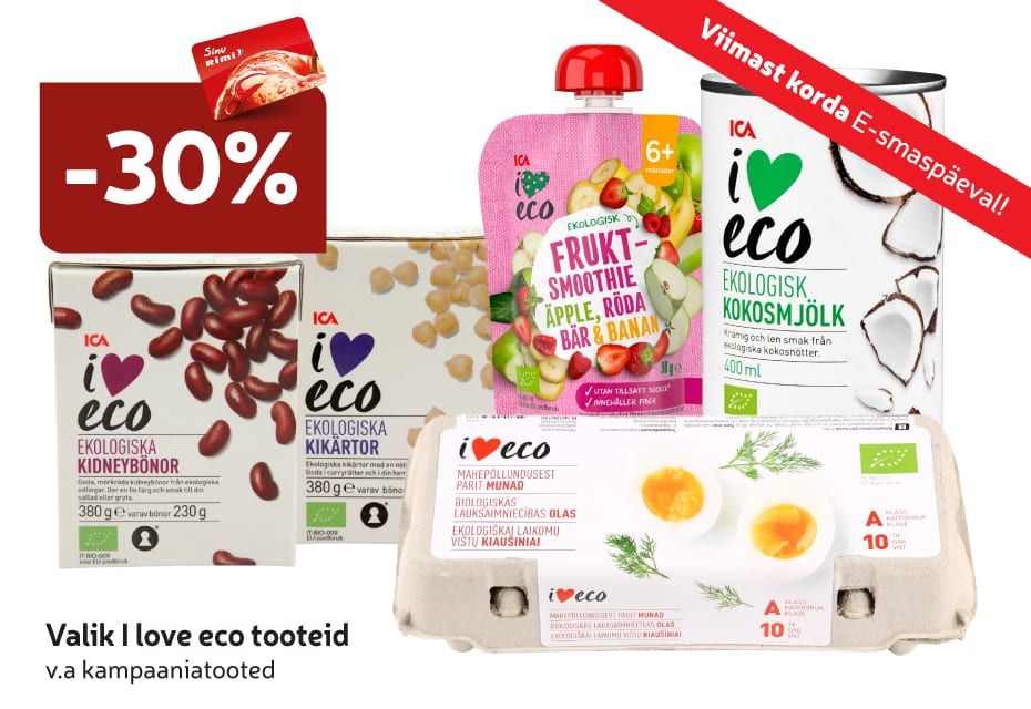E-smaspäeva pakkumised - I love eco