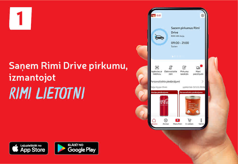 Saņem pasūtījumus, piesakoties Rimi lietotnē