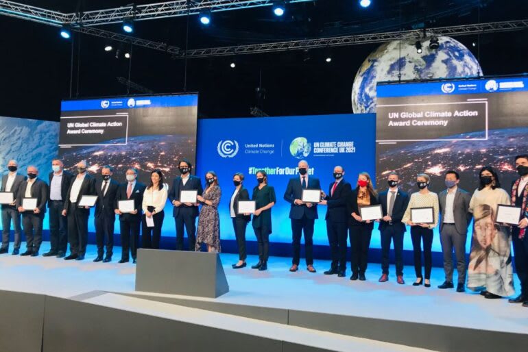 Representative of Rimi’s mother company ICA Gruppen receives award for climate investment at COP26