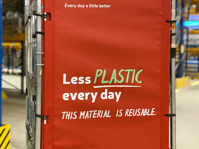 By introducing new sustainable solution in warehouses, Rimi Baltic will save more than 70 tons of plastic per year