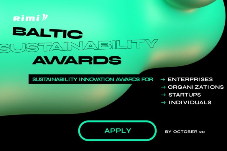 Application for the first Baltic scale sustainability innovation awards Rimi Baltic Sustainability Awards is open